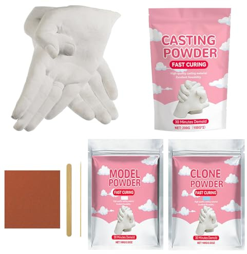 Polvere di gesso, 100 g attivata con acqua, facile miscelazione, kit per principianti a polimerizzazione rapida, per sculture a mano, progetti artistici, decorazioni per la casa, compleanni, San