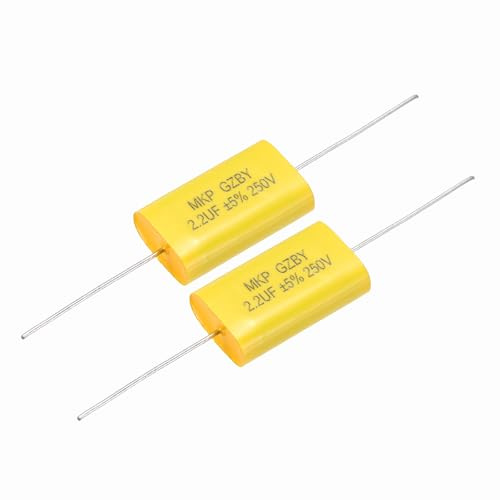 QUARKZMAN 2Stk 2.2uF Frequenzweiche Kondensator 250V MKP Film Kondensator | Polypropylen, Audio Lautsprecher Crossover, Unpolarisierter