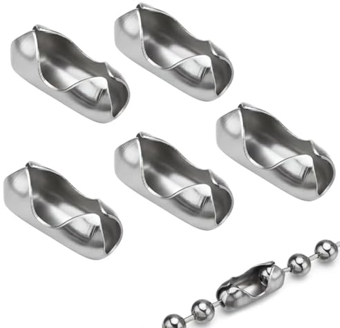 5 Pcs Stainless Steel Blind Cord Connectors – Roller & Vertical Blind Chain Clips, Durable Blind Repair Parts, Easy Replacement for Home Window Blinds