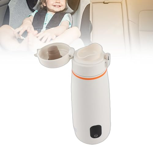 ZJchao Bouilloire électrique de Voyage, Chaudière à Eau sans Fil Portable en Acier Inoxydable 316 avec Chargement USB avec Isolation Thermique pour le Camping, le Bureau, la Maison,