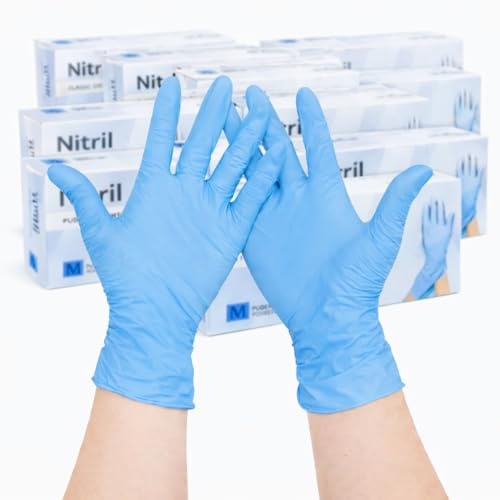 buxmed 1.000 Stück Nitrilhandschuhe L Einweg Blau, Einweghandschuhe, Handschuhe, Einmalhandschuhe Nitril, Untersuchungshandschuhe, Latexfreie Gloves, Küchen Zubehör, Tattoo & Friseur Zubehör