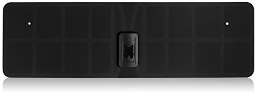 RGTech Monarch 40 Black Indoor HDTV Flat Paper Thin Antenna - True 40 Mile Range, Multidirectional Reception, UWB Technology and 4G filter for Maximum UHF/VHF/FM/USB TV Tuner/DVB-T/DAB Radio reception