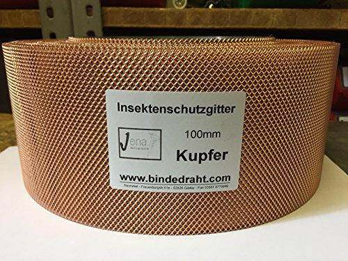 Kupfer Insektenschutzgitter Vogelschutzgitter 5m x 100mm