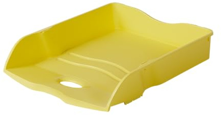 HAN Bac à courrier Re-LOOP - 6 bacs, dites oui au 100% recyclé, moderne, design jeune, pour documents formats A4/C4, jaune, 10298-915 259 x 351 x 63 mm