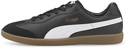 PUMA Herren King 21 Indoor Training Soccer Shoes Sneaker, Schwarz White-Gum, 47 EU