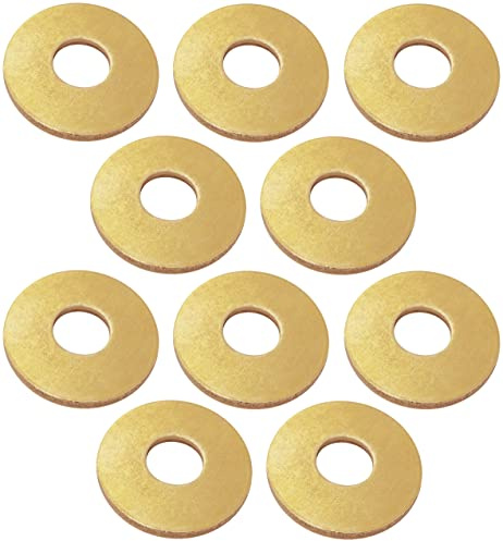 AERZETIX - C57253 - Satz von 10 Flache unterlegscheiben breit aus messing M10x29.5 mm - dicke 2.2 mm - für bolzen M10 - DIN 9021 - einsatz äußeren und inneren