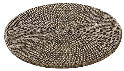 (Set. 2 Unidades) Bajoplato y salvamanteles de ratán Natural Medidas: Ø34 CM