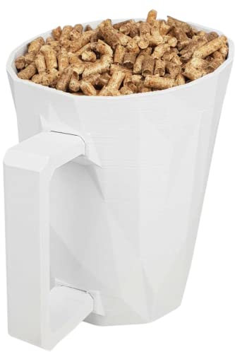 GranuleBox Paletta per Pellet, Pala 100% Biodegradabile, Stampata in 3D, Prodotta in Francia - Colore: Bianco