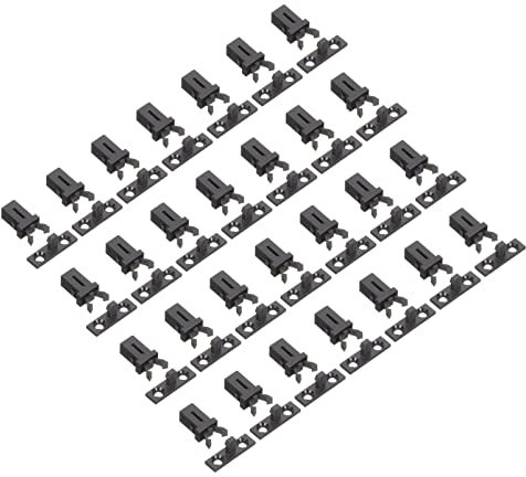 Zerodeko Kunststoff Touch Riegel Schrauben Schnäpper Federschnäpper Druckschnäpper Push Release Catch Türriegel mit Touch Entriegelung für Mülleimer Tür Schrank Schublade 40 Stück Schwarz