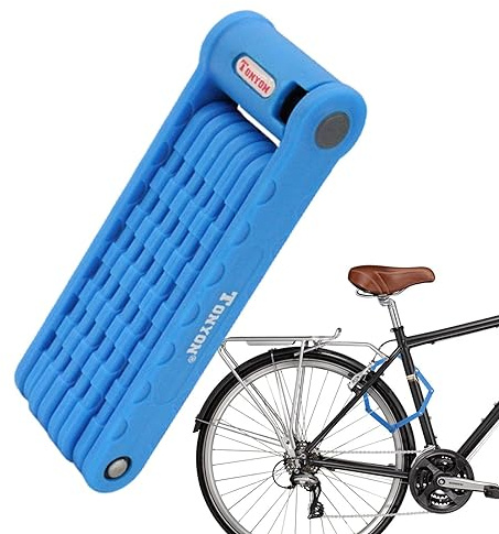 Vikbar cykellåskombination | Heavy Duty Anti Stöld Cykellås För Barn Åtta-sektion | Cykellås Med Cykelställlås För skoter och elcyklar Aznever