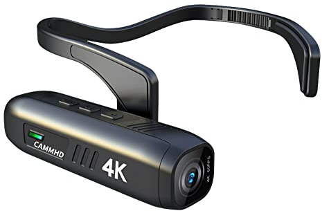 CAMMHD C2-32G 4K/2160P HD Head Mounted Camera Smart Anti-Shake Hands Free Body Cam 2200mAh 5 Stunden Körperkamera Wi-Fi APP Control