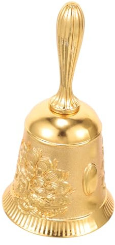 Cabilock Campana di pavone a manovella campanello d'ottone antico campana d'oro vintage campanella scuola ring bell campana a mano in metallo campana da tavolo in metallo