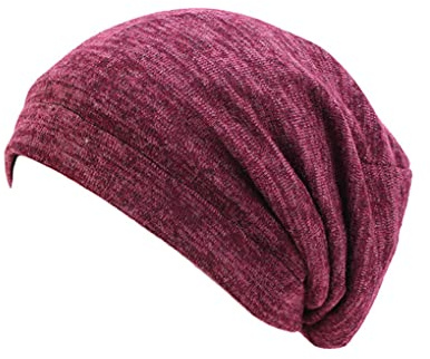SUIOPPYUW Cappelli invernali foderati in raso per donna Comodi copricapi alla moda Regali per chemioterapia Skullies Articoli da indossare natalizi, vino rosso