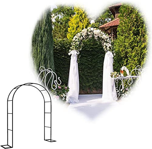 XUJIAY Arche Jardin Aluminium Largeur, Arche À Rosiers Métal, Filet À Plantes Grimpantes, Filet de Treillis, pour Récolte de Concombres, Légume, Vignes, Plantes Grimpantes,180x220x40CM