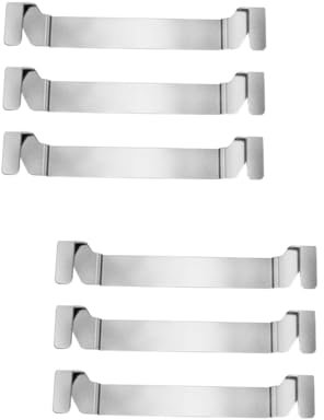 Gogogmee 6 STK Bratpfanne Grillplatte mit Flacher Oberseite Grillwerkzeug küche Organisation küchen Organisation praktischer Grillspatelhalter Grillspatel-Zubehör Rostfreier Stahl Silver