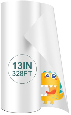 DTF överföringsfilmrulle 33 cm x 100 m, överföringspapper dubbelsidigt, glansigt klart förbehandlat PET-värmeöverföringspapper, kallt och varmt skal för Epson bläckstråleskrivare direkttryck på