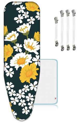 Bügelbrettbezug, XXL, Universal größe Bügeltischbezug, Extra Lage, 160 x 60 cm, Schöner Ersatz mit 4 Bügeltischspanner