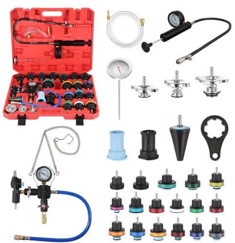 Faankiton 28PZ Radiador Probador de Presión,Probador de Sistema de Enfriamiento,Prueba Presión del Refrigerante,Comprobadores Presión de Refrigerante,Detector de Impresión del Sistema de Refrigeración