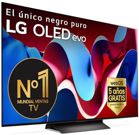 LG OLED55C45LA, 55, OLED 4K, Serie C4, 3840x2160, Smart TV, WebOS24, Procesador a9, Dolby Vision, Dolby Atmos, TV Gaming, 144 Hz, AMD FreeSync, Negro