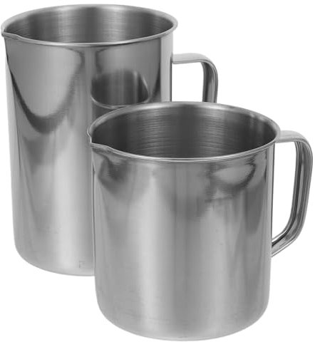ULTECHNOVO 2piezas Taza Medidora De Inoxidable Escala Para Cocinar y Experimentar Utensilios De Cocina Prácticos y Duraderos