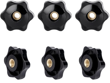 Lot De 6 éCrous à PoignéE éToileM8 De 32 Mm - éCrou Papillon M8 - Vis à PoignéE éToileM8 - Porte-VéLos - PièCes De Rechange - PoignéE En éToile Pour Meubles, Machine, Appareils De Fitness - 32 Mm