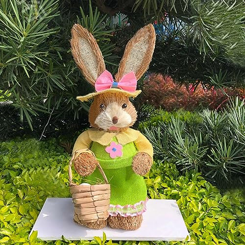 UncleS Suministros de fiesta de Pascua, adornos de paja de Pascua para niños y adultos con patrón simple para aliviar la presión