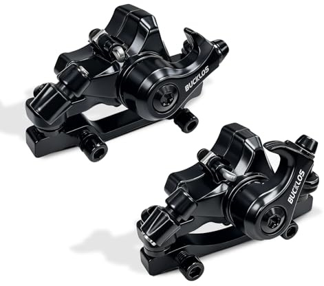 AEYINO Bike Disc Brake kit, MTB Mechanical Line Pulling Disc Brakes Caliper with Aluminum Alloy Levers /160mm Rotor,/is/PM Universal Adapter for Ebike/Folding Bike/Scooter/Fat Bike