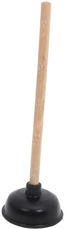 STOBAZA Gummi Toilettenpömpel Mit Holzgriff Langlebig Und Verschleißfest Für Badezimmer Und Wc Ergonomisch Praktisch Und Komfortabel