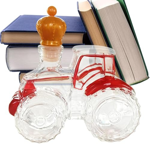 Botella de whisky - Decantador de vidrio para el hogar, elegante recipiente para bebidas con superficie lisa, recipiente de licor vacío, ideal para whisky, vino, brandy, vodka, tequila, exhibición de