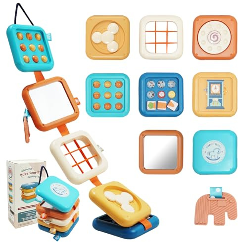 NIRJIK Cube D'activité Bébé, Jeu Montessori 1 an, Busy Board Montessori Âge 1 an, Jouets D'activité et de Développement Educatif, Cube Sensoriel Bebe 1 2 3 Ans, Ideal pour Noël Anniversaires Fêtes
