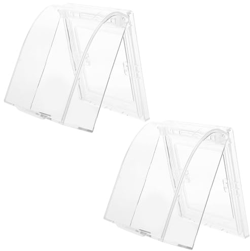 WOONEKY Coperture per Prese Elettriche a di 2 Pezzi Protezione Sicurezza per Spine di Presa Scatola Copertura per Prese a Muro Trasparente Installazione Semplice per Uso Domestico