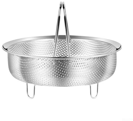 Inserto in acciaio inox per cottura a vapore per l'uso con pentole a pressione e pentole realizzato in materiale 304 fornisce una penetrazione completa del vapore (L)