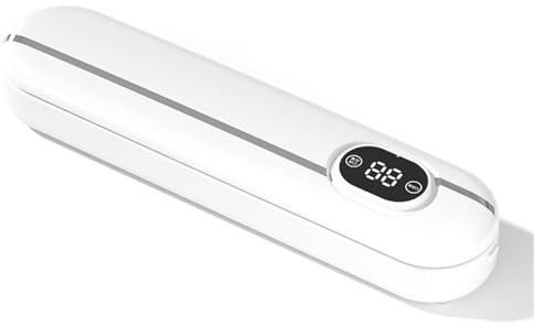 Selladora al vacío de alimentos, Máquina De Envasado Automático, Sellado Al Vacío Alimentos, Portátil, Ayudante Cocina Para El Hogar, Regalo, 10 Bolsas(White)