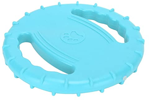 Juguete de Disco Volador para Perros, Flexible, Chirriante para Entrenamiento de Mascotas, Playa, Lago, Caucho Termoplástico (Cielo Azul)