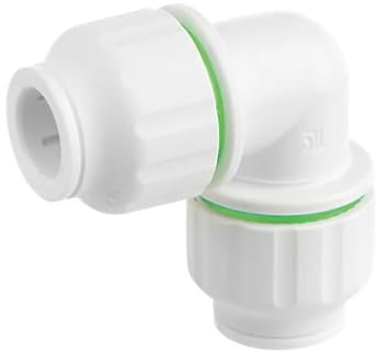 15mm Plastic Push-Fit Equal 90° Elbow Pipe Fittings, Demountable & Reusable, Connection Indicator, 1–95°C, Pack of 10