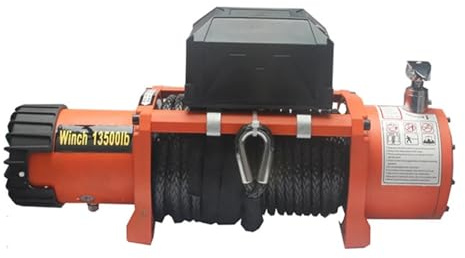 Montacargas eléctrico 12V 24V 13500lbs Vehículo todoterreno Modificación Rescate Auto-rescate Cabrestante eléctrico Grúa pequeña 24m Polipasto Cabrestante Eléctrico