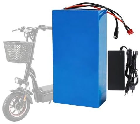 Batería para Bicicleta Eléctrica De 48V Y 13Ah, Batería De Repuesto para Patinete Eléctrico, Paquete De Baterías De Iones De Litio 13S6P para Bicicleta Eléctrica con Cargador