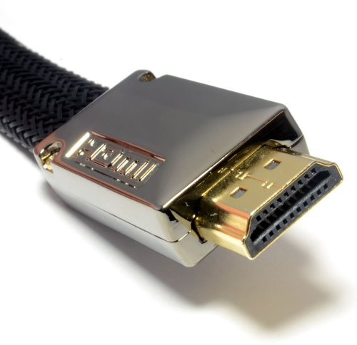 kenable PRO Flat Braided HDMI 2.0 High Speed 4K TV Low Profile Cable Metal Ends 5m