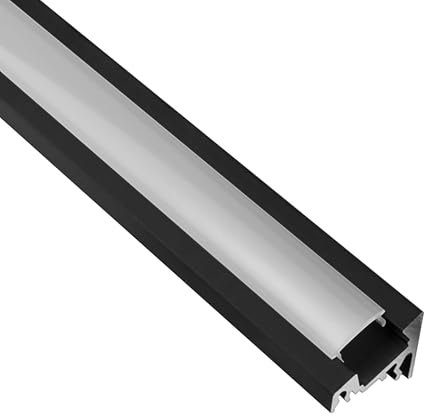LED Aluprofil A20 schwarz Eckprofil 30° + Abdeckung opal für LED-Streifen-Strip 2m
