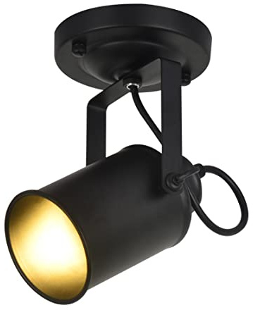 SOUTHPO Ceiling Spotlight LED Black Modern Industrial Ceiling Light/Wall Lamp Adjustable Angle Indoor Decor Chandelier for Living Room Bedroom Shop Illumination COB Bulb 5W Warm Light