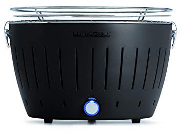 LotusGrill G-AN-34P, Barbecue con batterie e cavo di alimentazione USB, 35 x 23,4 cm, Grigio