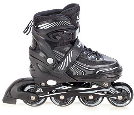 Inline-skridskor Optima justerbar storlek svart 39-42 (24cm-26,5 cm)