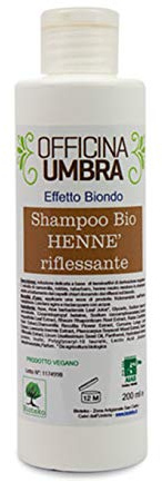 Officina Umbra Shampoo riflessante all' henne' colore biondo