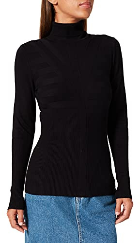 Morgan Fine Jauge, Pullover a Manica Lunga da Donna, 212 Metri, Nero, S EU