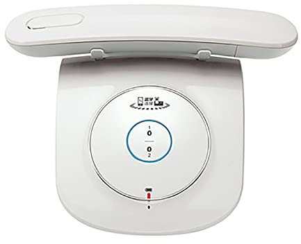 GHJA Moderno Telefono Fisso Cordless con Ampio Schermo Retroilluminato, Funzioni Vivavoce e Blocco Chiamate Cordless Aux