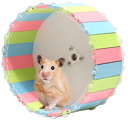 Kleintierspielzeug Laufrad, Hamsterrad, Übungsrad für Hamster, Hamsterrad Kunststoff Leise, Hamsterrad Kunststoff, rutschfest, für Chinchilla, Igel, Rennmäuse und andere Kleintiere (15CM)