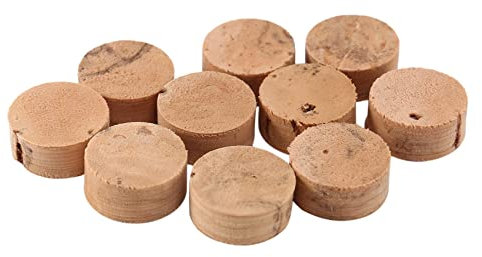 10Pcs Water Key Valve Cork Pad for Trumpet Trombone Repair Accessories, Diameter 9mm, Thickness 4mm, B flat, Brass