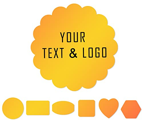 Personalisierte Aufkleber Klebeetiketten selbst gestalten von Business Firmenlogo, Foto, Text in Rund, Quadra,Rechteck, Ellipse (Blumen)