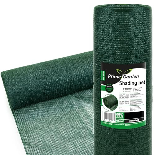 Prime Garden® Sichtschutz für Gartenzaun & Balkongeländer UV-stabilisiert Schattiergewebe Schattennetz Sonnenschutz Zaunblende Grün. (Schattierwert 95%, 1,5m x 10m =15m²)