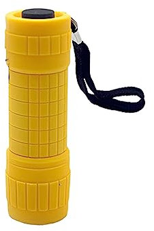 wueiooskj Lampe de poche LED essentielle pour tous les types d'activités de plein air ensemble de lampe de poche ABS multifonctionnel torche Durable, Jaune